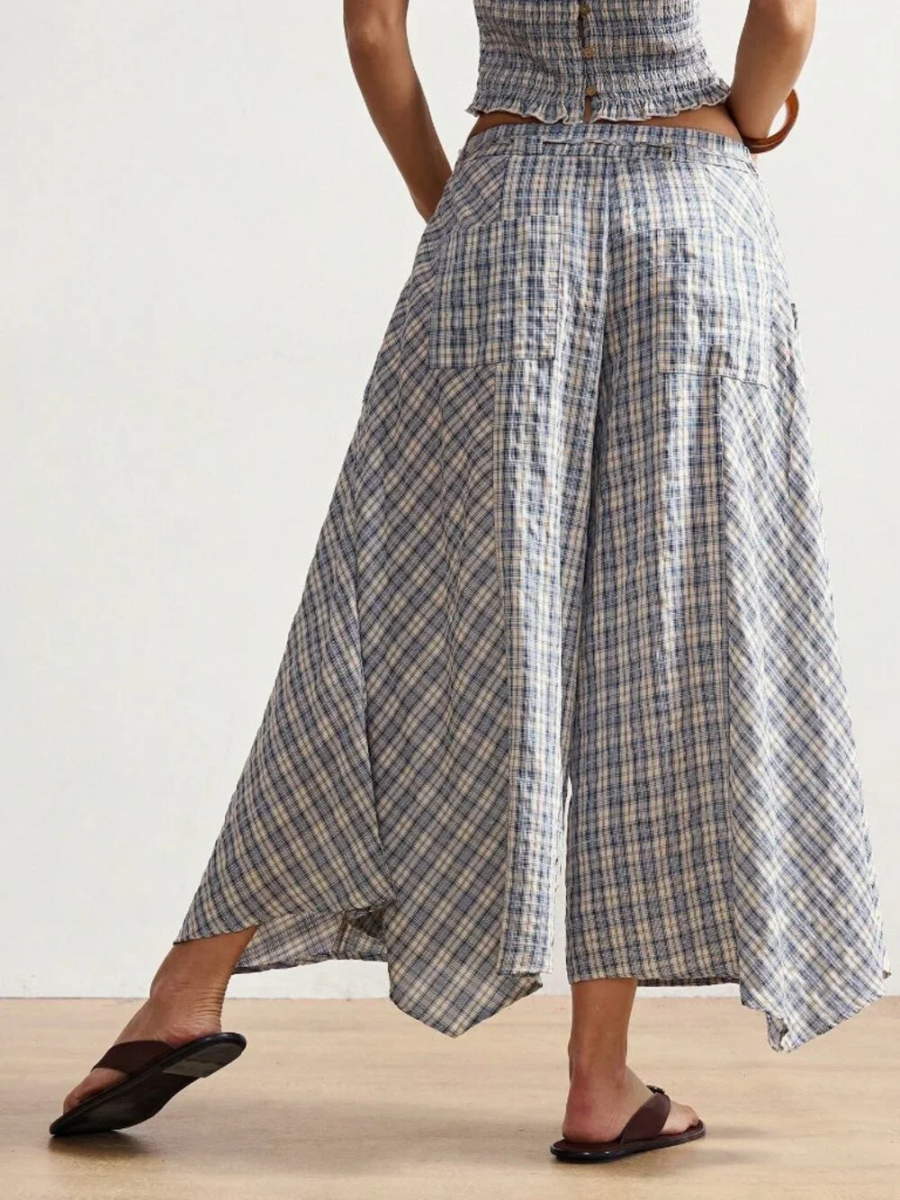 Casual Women's Boho Plaid Long Pants